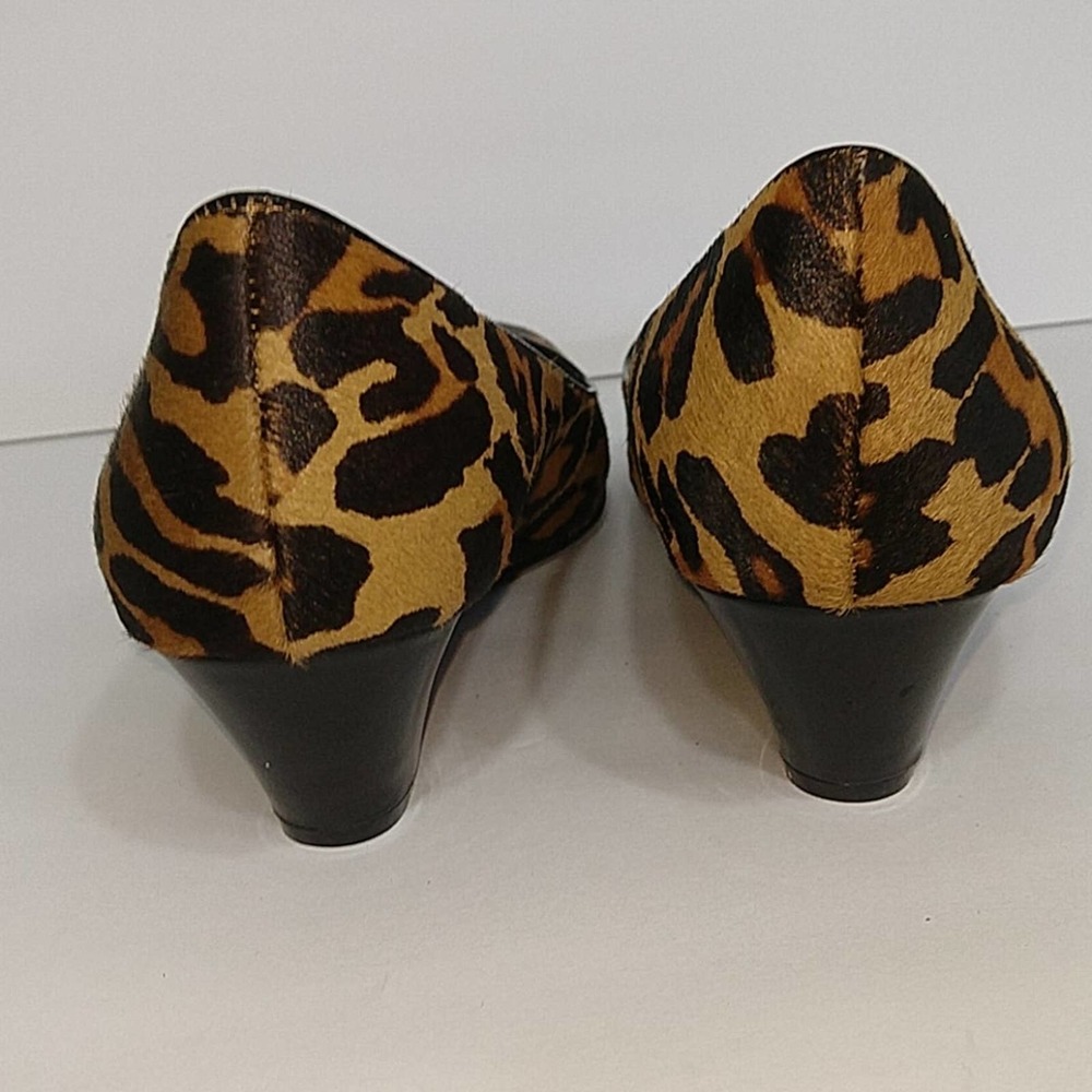 Anne Klein animal print wedges shoes - Picture 4 of 12